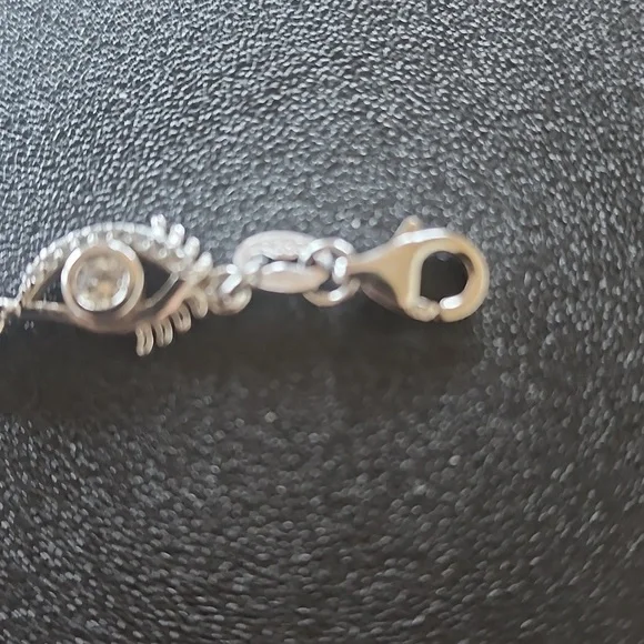 Silver evil eye braclet - Picture 3 of 6